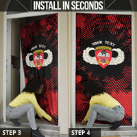 Personalized 555th Parachute Infantry Door Cover Triple Nickles Airborne Veteran Tribute