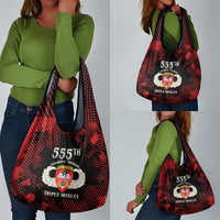 555th Parachute Infantry Grocery Bag Triple Nickles Airborne Veteran Tribute