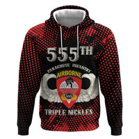 Personalized 555th Parachute Infantry Hoodie Triple Nickles Airborne Veteran Tribute