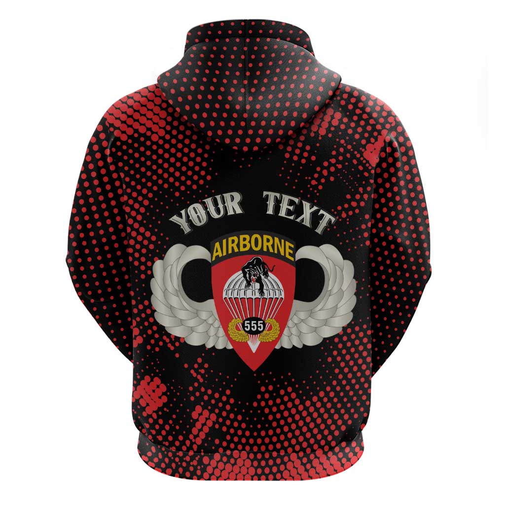 Personalized 555th Parachute Infantry Hoodie Triple Nickles Airborne Veteran Tribute