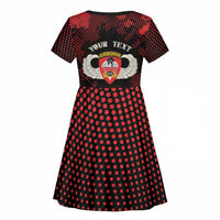 Personalized 555th Parachute Infantry Kid Short Sleeve Dress Triple Nickles Airborne Veteran Tribute