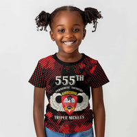 Personalized 555th Parachute Infantry Kid T shirt Triple Nickles Airborne Veteran Tribute