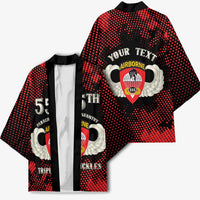 Personalized 555th Parachute Infantry Kimono Triple Nickles Airborne Veteran Tribute