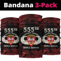 555th Parachute Infantry Neck Gaiter Triple Nickles Airborne Veteran Tribute