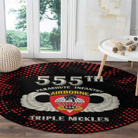 555th Parachute Infantry Round Carpet Triple Nickles Airborne Veteran Tribute