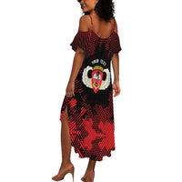 Personalized 555th Parachute Infantry Summer Maxi Dress Triple Nickles Airborne Veteran Tribute