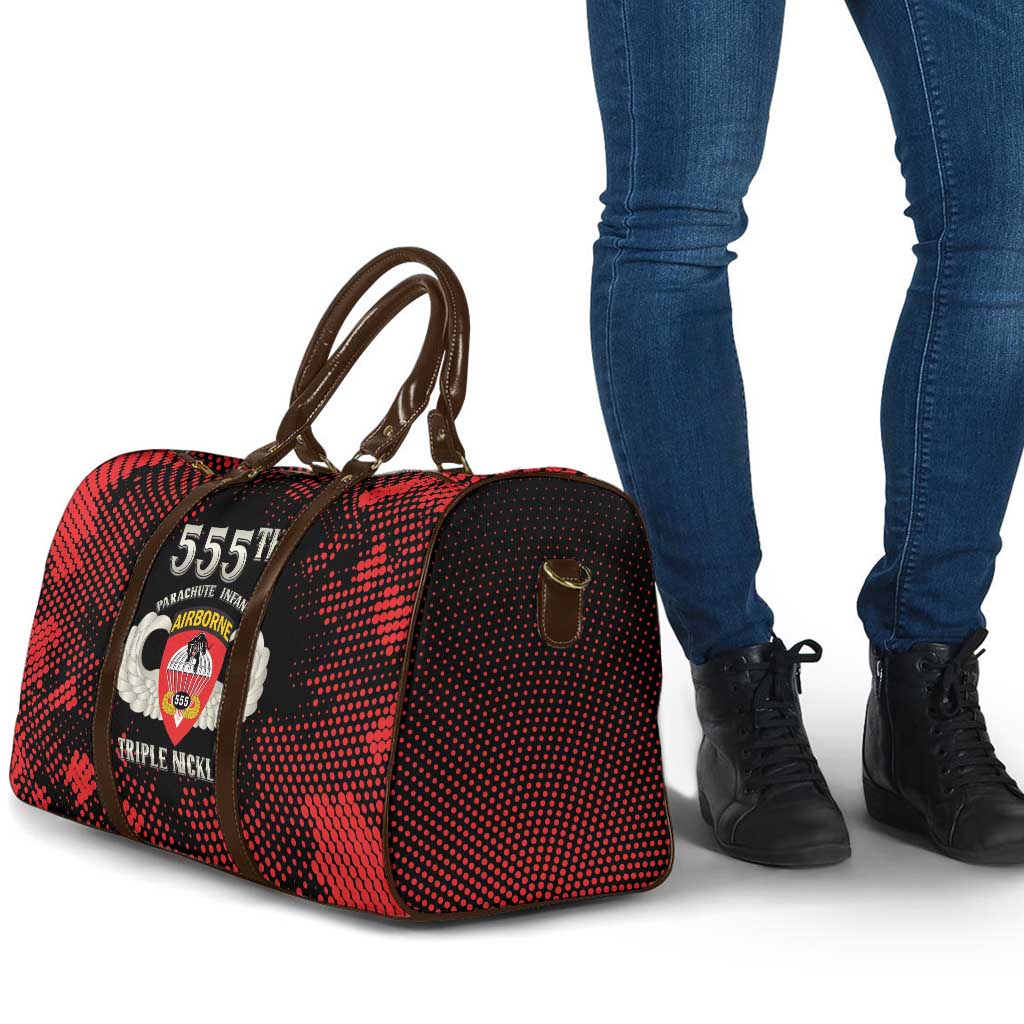 555th Parachute Infantry Travel Bag Triple Nickles Airborne Veteran Tribute
