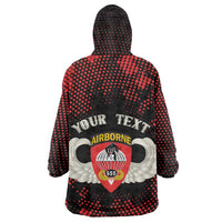 Personalized 555th Parachute Infantry Wearable Blanket Hoodie Triple Nickles Airborne Veteran Tribute