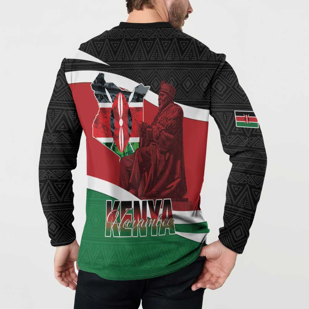 Happy Madaraka Day 2025 Button Sweatshirt Kenya Harambee