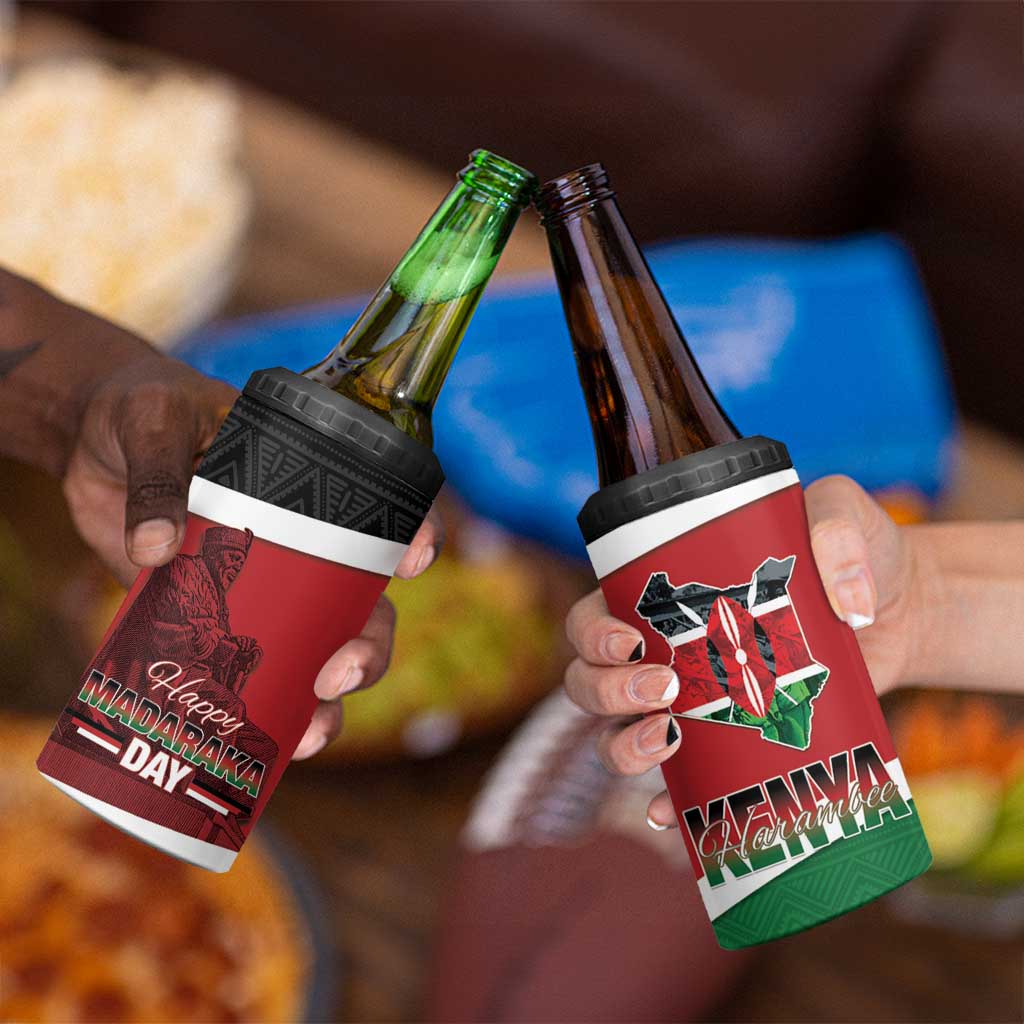 Happy Madaraka Day 2025 4 in 1 Can Cooler Tumbler Kenya Harambee