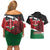 Happy Madaraka Day 2025 Couples Matching Off Shoulder Short Dress and Hawaiian Shirt Kenya Harambee