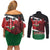 Happy Madaraka Day 2025 Couples Matching Off Shoulder Short Dress and Long Sleeve Button Shirt Kenya Harambee