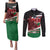 Happy Madaraka Day 2025 Couples Matching Puletasi and Long Sleeve Button Shirt Kenya Harambee
