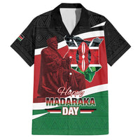 Happy Madaraka Day 2025 Family Matching Off Shoulder Short Dress and Hawaiian Shirt Kenya Harambee