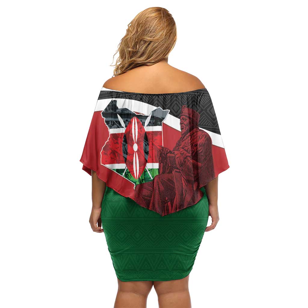 Happy Madaraka Day 2025 Family Matching Off Shoulder Short Dress and Hawaiian Shirt Kenya Harambee