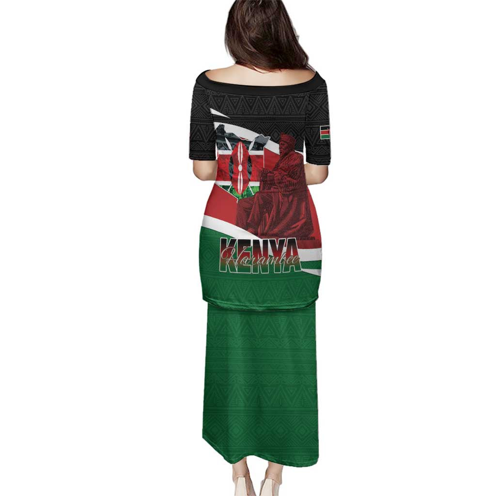 Happy Madaraka Day 2025 Family Matching Puletasi and Hawaiian Shirt Kenya Harambee