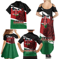 Happy Madaraka Day 2025 Family Matching Summer Maxi Dress and Hawaiian Shirt Kenya Harambee
