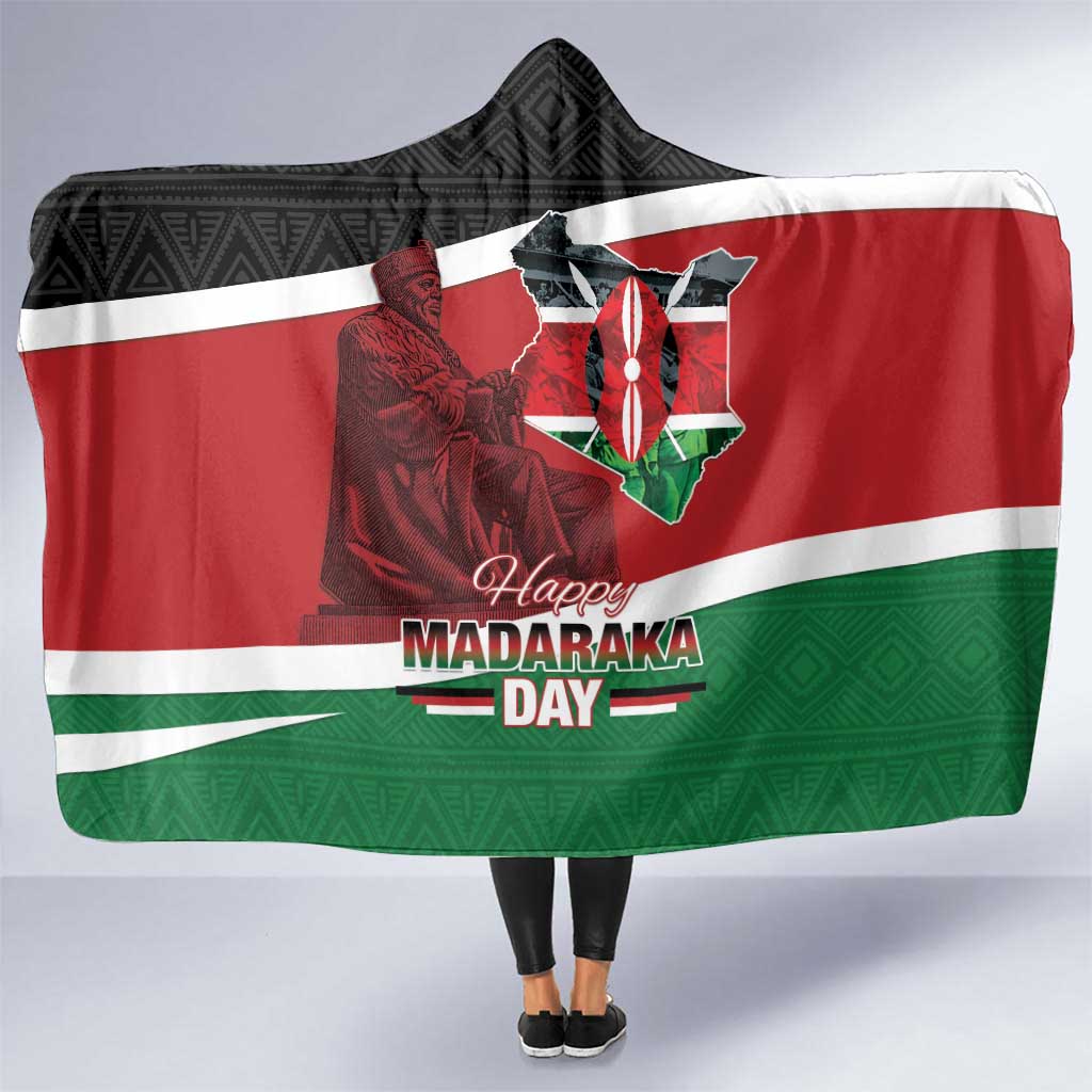 Happy Madaraka Day 2025 Hooded Blanket Kenya Harambee