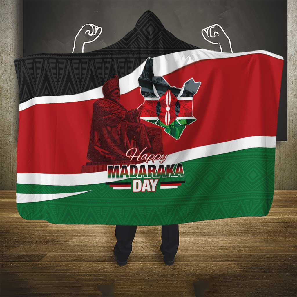 Happy Madaraka Day 2025 Hooded Blanket Kenya Harambee