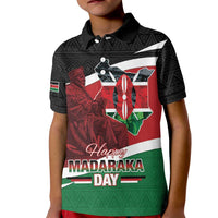 Happy Madaraka Day 2025 Kid Polo Shirt Kenya Harambee