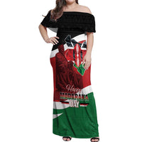 Happy Madaraka Day 2025 Off Shoulder Maxi Dress Kenya Harambee