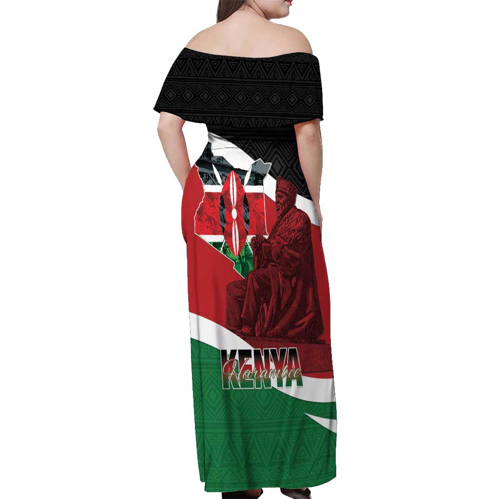 Happy Madaraka Day 2025 Off Shoulder Maxi Dress Kenya Harambee