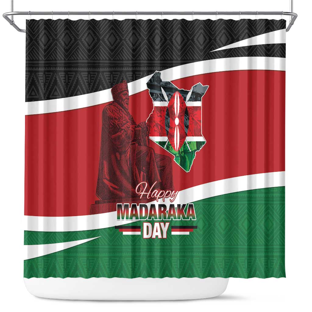 Happy Madaraka Day 2025 Shower Curtain Kenya Harambee