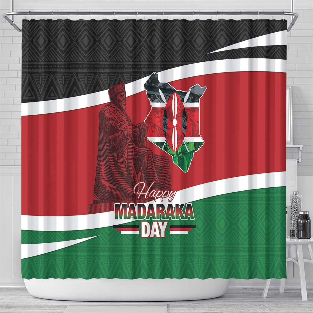 Happy Madaraka Day 2025 Shower Curtain Kenya Harambee