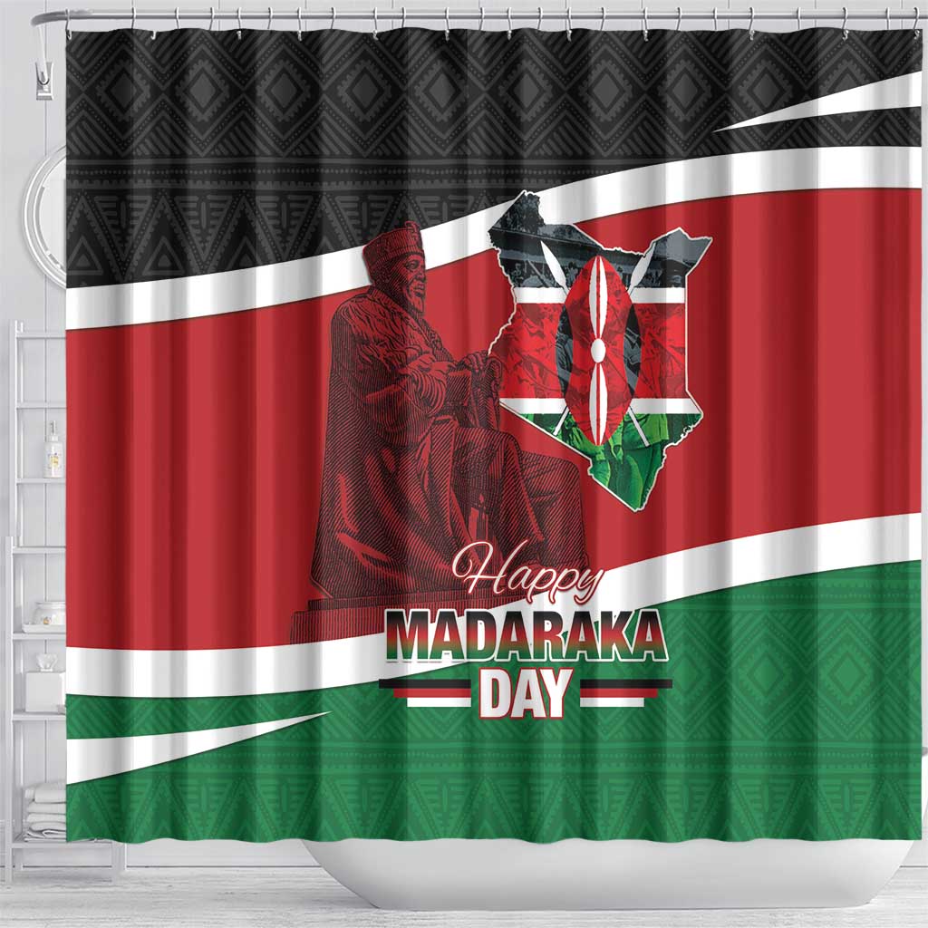Happy Madaraka Day 2025 Shower Curtain Kenya Harambee