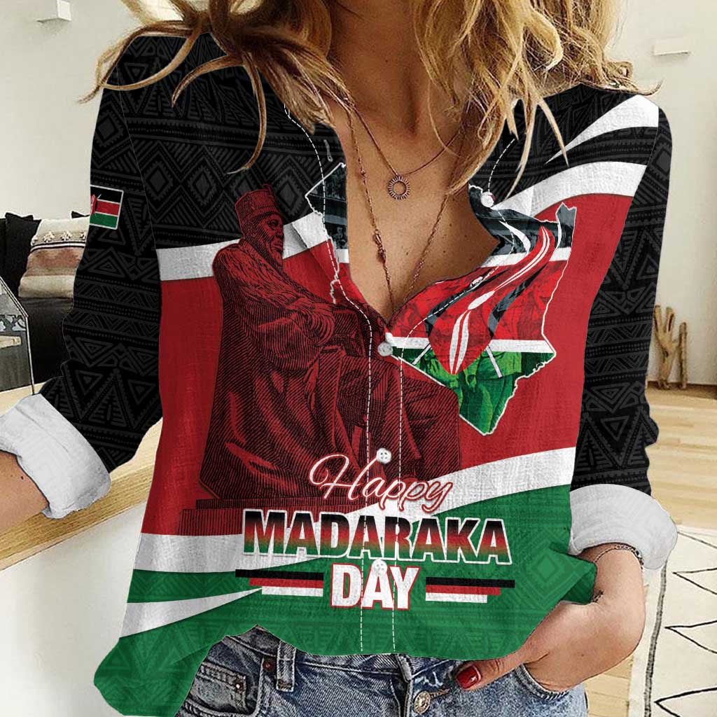 Happy Madaraka Day 2025 Women Casual Shirt Kenya Harambee