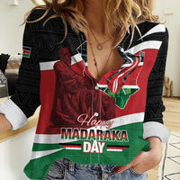 Happy Madaraka Day 2025 Women Casual Shirt Kenya Harambee