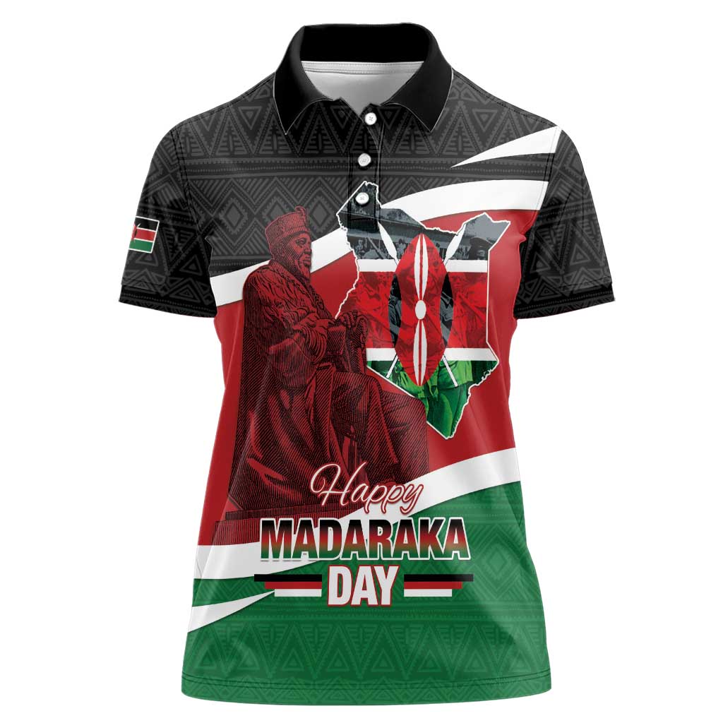 Happy Madaraka Day 2025 Women Polo Shirt Kenya Harambee
