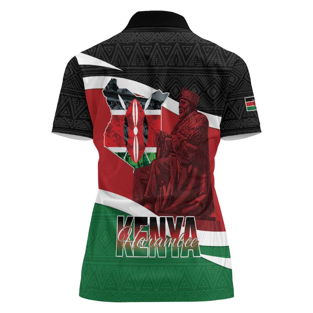 Happy Madaraka Day 2025 Women Polo Shirt Kenya Harambee