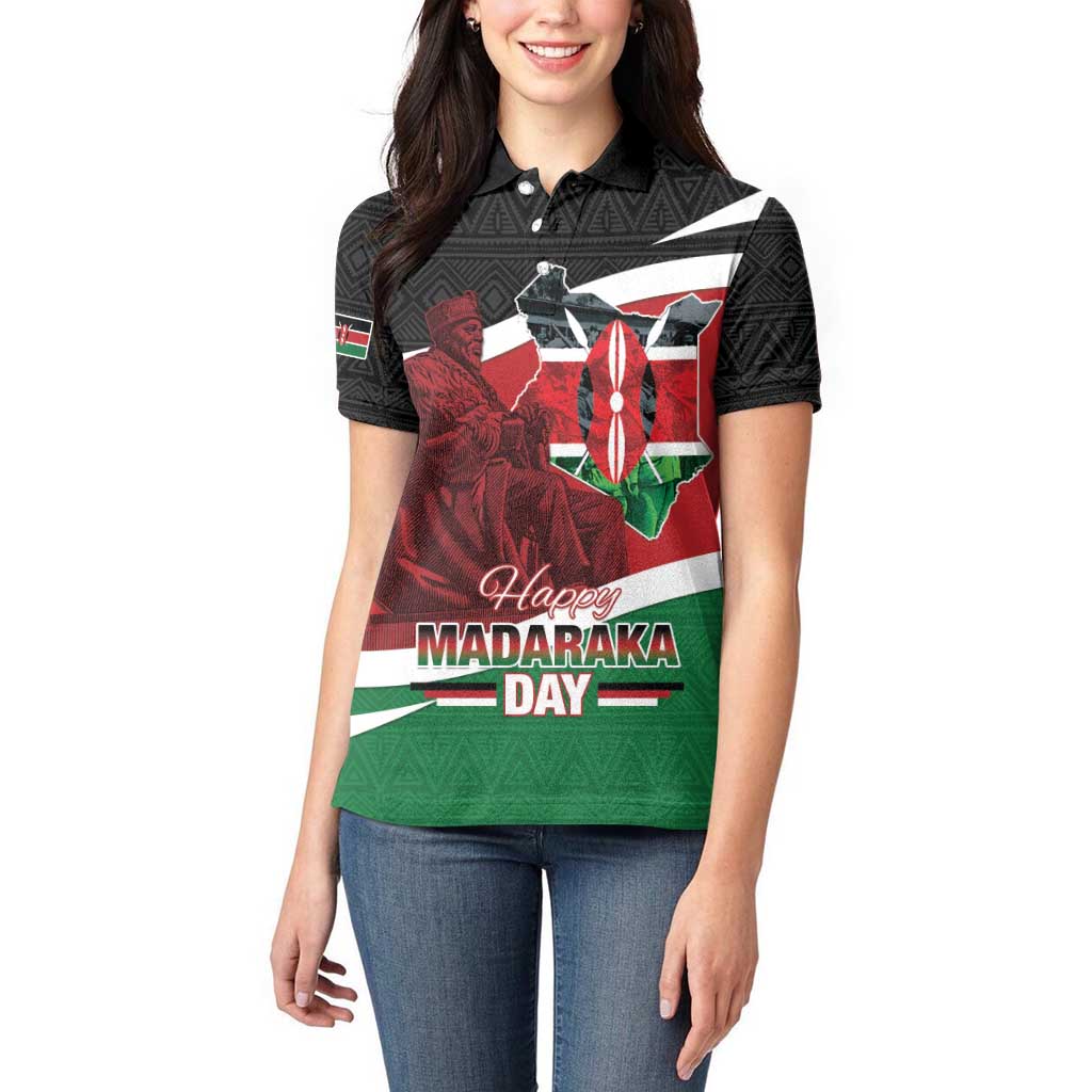 Happy Madaraka Day 2025 Women Polo Shirt Kenya Harambee
