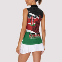 Happy Madaraka Day 2025 Women Sleeveless Polo Shirt Kenya Harambee