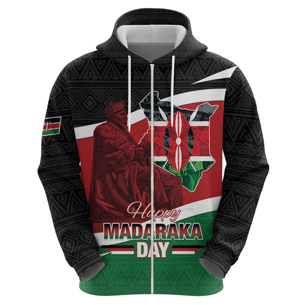 Happy Madaraka Day 2025 Zip Hoodie Kenya Harambee