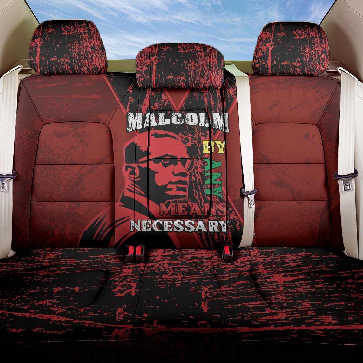 Happy Malcolm X Day Back Car Seat Cover By Any Means Necessary