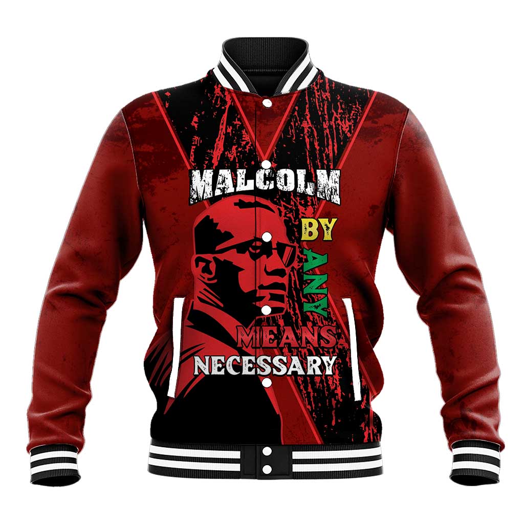 Happy Malcolm X Day Baseball Jacket By Any Means Necessary