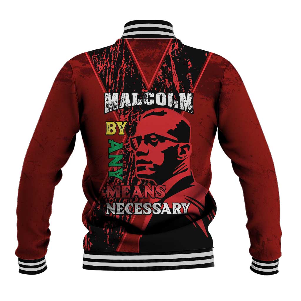 Happy Malcolm X Day Baseball Jacket By Any Means Necessary