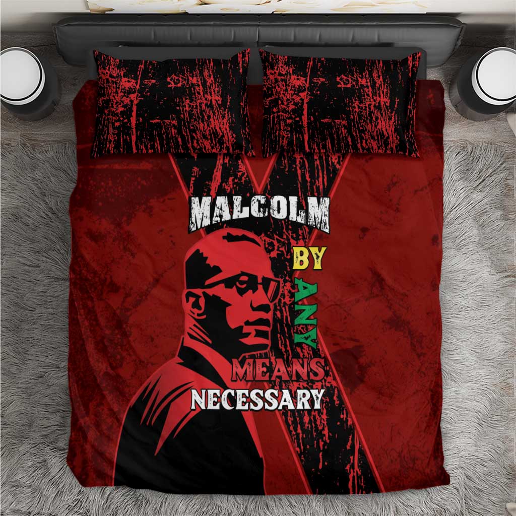 Happy Malcolm X Day Bedding Set By Any Means Necessary