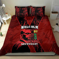 Happy Malcolm X Day Bedding Set By Any Means Necessary