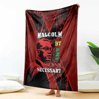Happy Malcolm X Day Blanket By Any Means Necessary