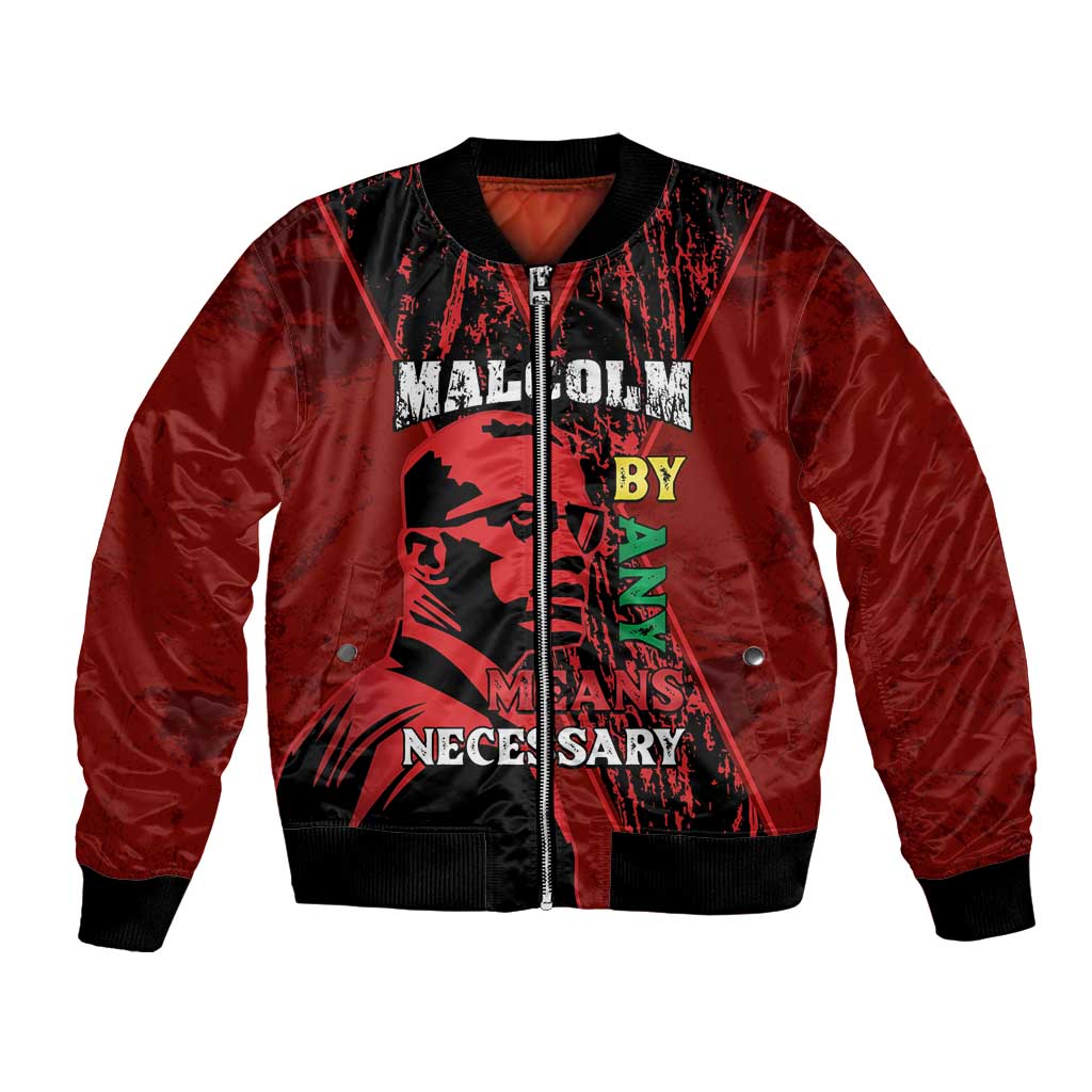 Happy Malcolm X Day Bomber Jacket By Any Means Necessary