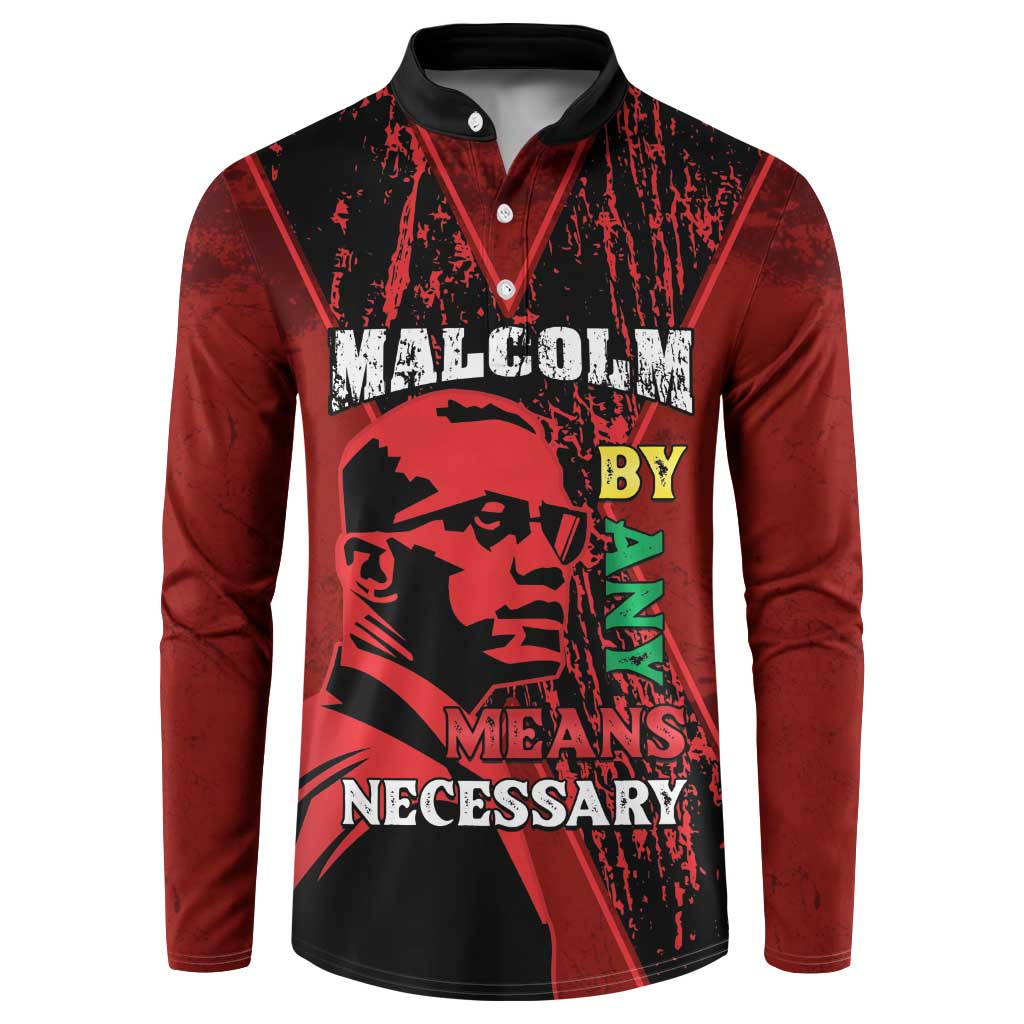 Happy Malcolm X Day Button Sweatshirt By Any Means Necessary