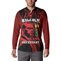 Happy Malcolm X Day Button Sweatshirt By Any Means Necessary
