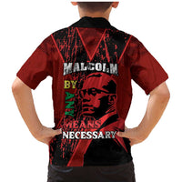 Happy Malcolm X Day Family Matching Mermaid Dress and Hawaiian Shirt By Any Means Necessary
