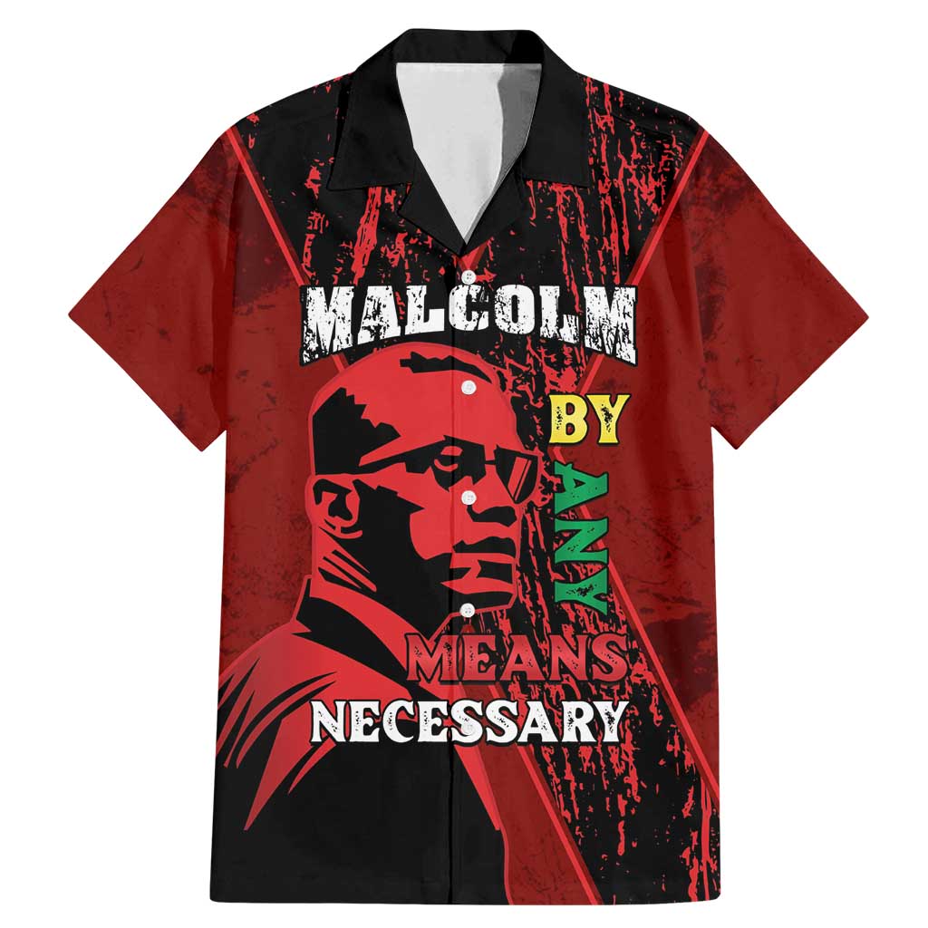 Happy Malcolm X Day Family Matching Mermaid Dress and Hawaiian Shirt By Any Means Necessary