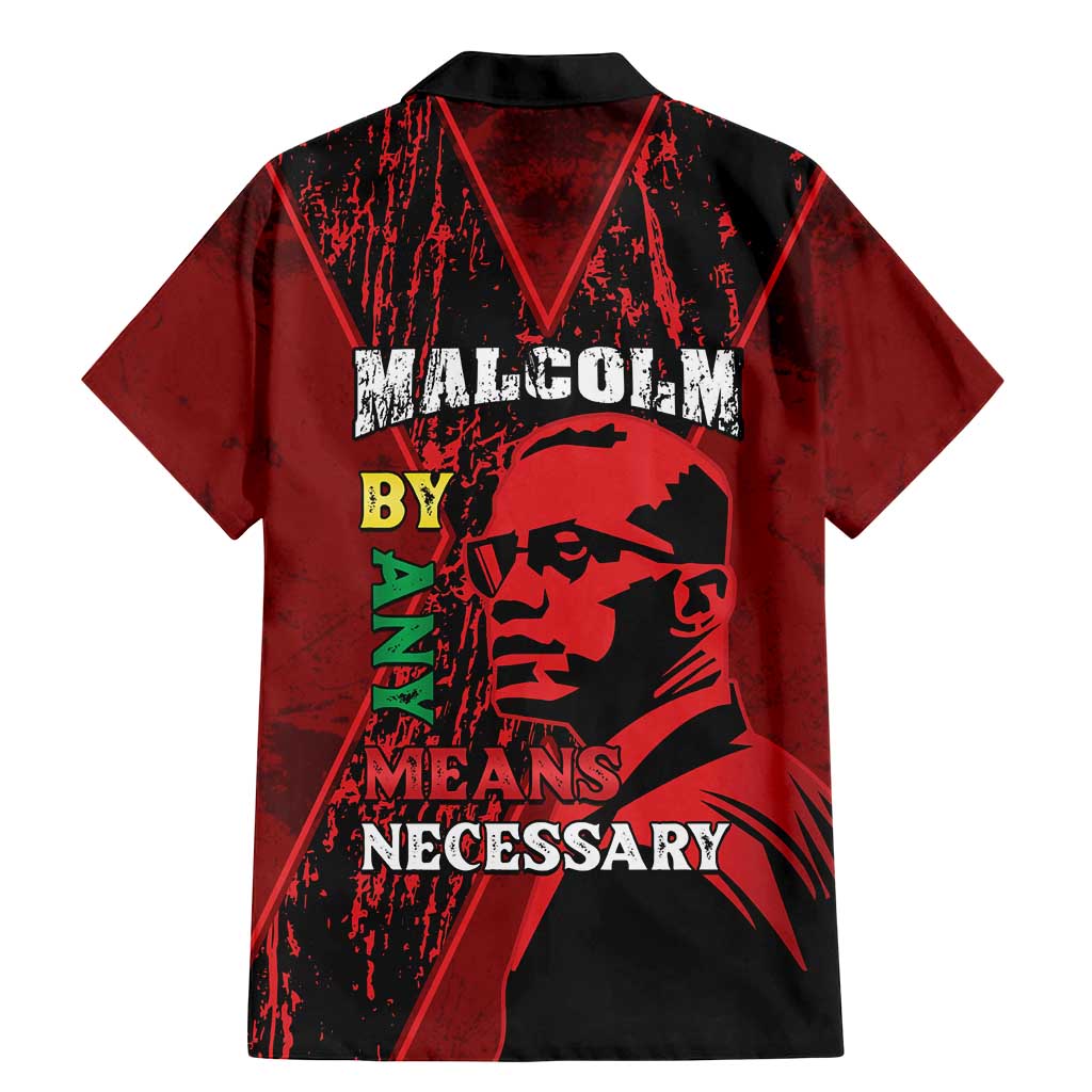 Happy Malcolm X Day Family Matching Mermaid Dress and Hawaiian Shirt By Any Means Necessary