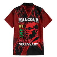Happy Malcolm X Day Family Matching Mermaid Dress and Hawaiian Shirt By Any Means Necessary