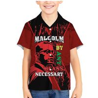 Happy Malcolm X Day Family Matching Mermaid Dress and Hawaiian Shirt By Any Means Necessary